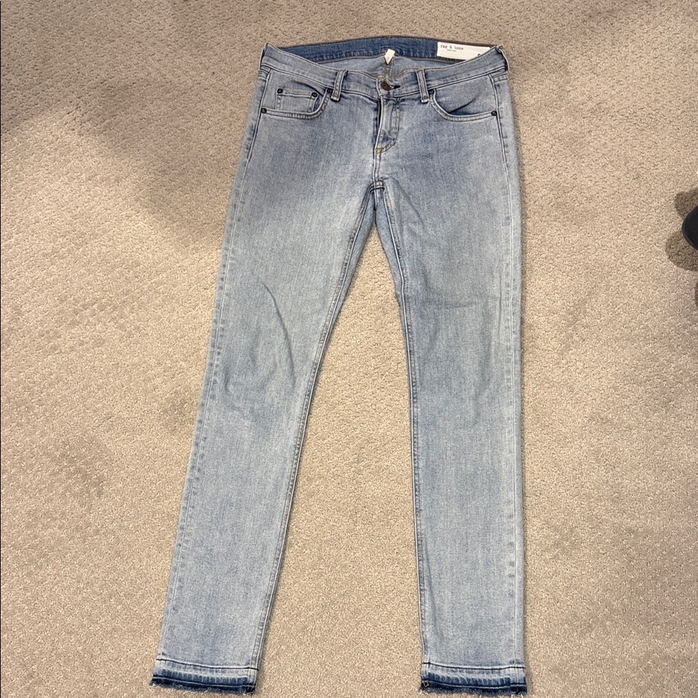 rag & bone Sky Blue Skinny Jeans